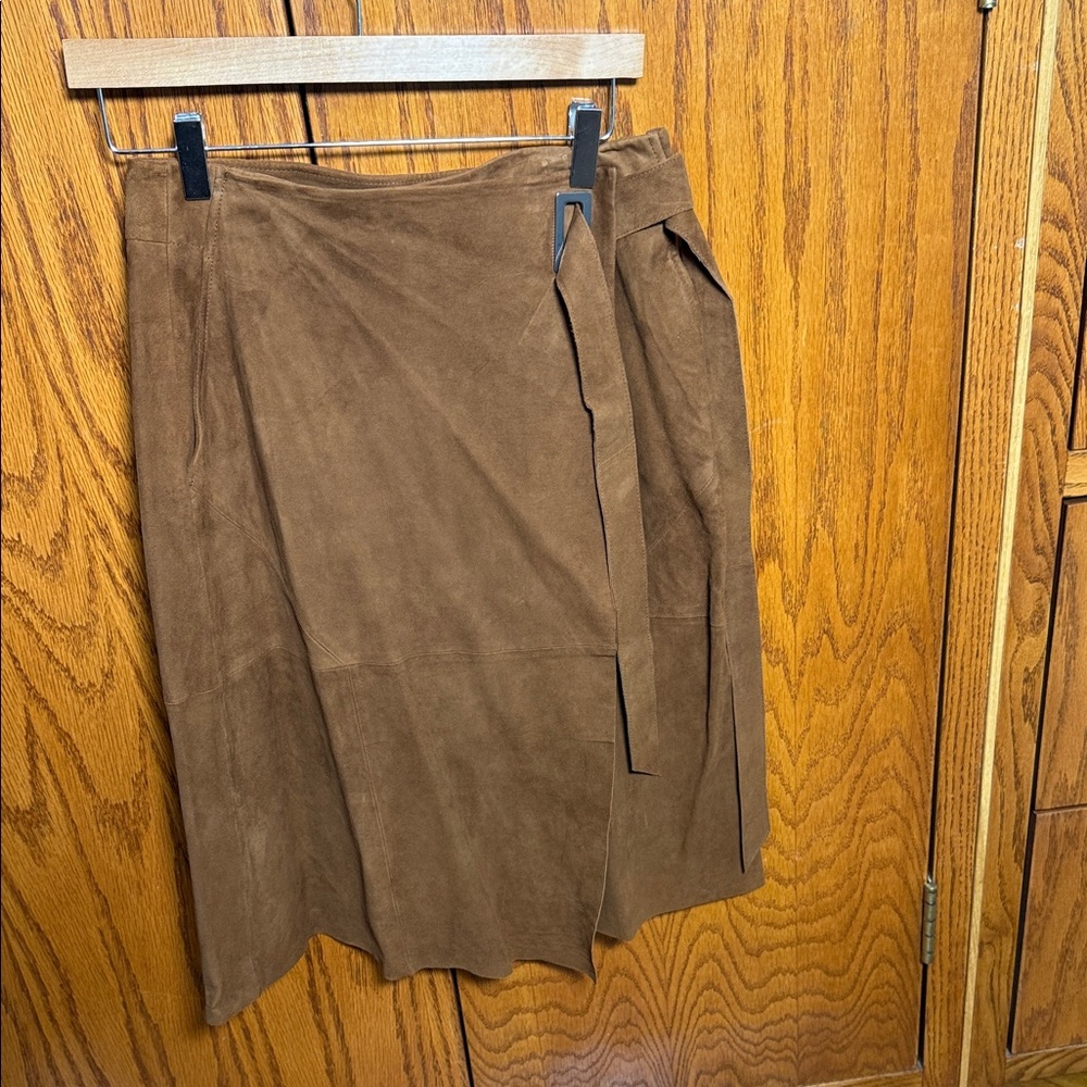 White House Black Market Asymmetrical Brown Skirt